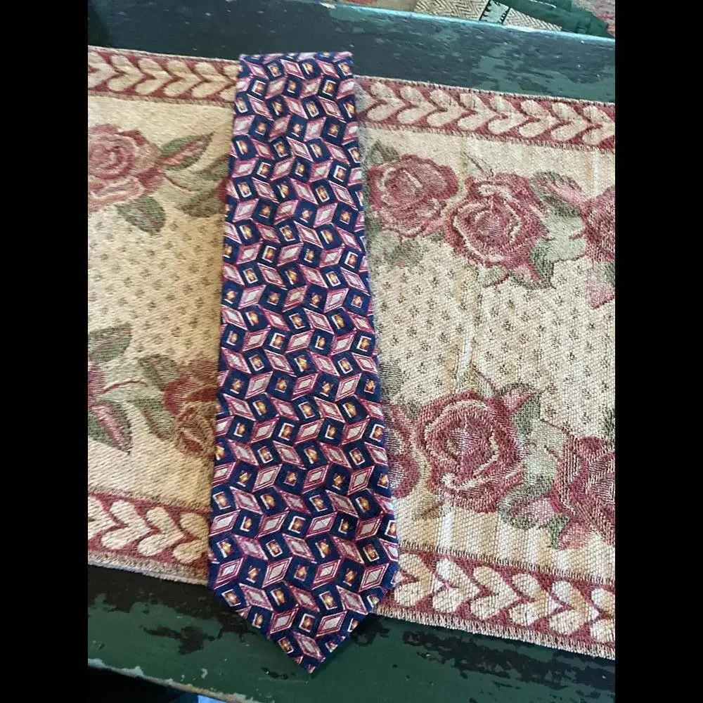 Fumagalli's Designer Silk Tie - Geometric Pattern